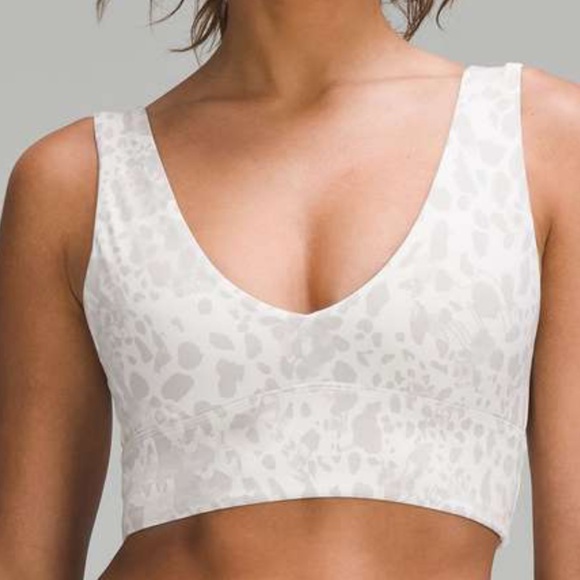 lululemon athletica Other - Lululemon Align V-Neck Sports Bra A/B Cup Cheetah Camo & Antique White Women’s 4